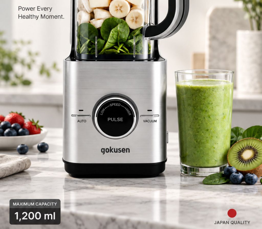 GOKUSEN Vacuum Blender เครื่องปั่นระบบสุญญากาศ รุ่น GV-600B gokusen vacuum blender เครื่องปั่นระบบสุญญากาศ รุ่น gv 600b