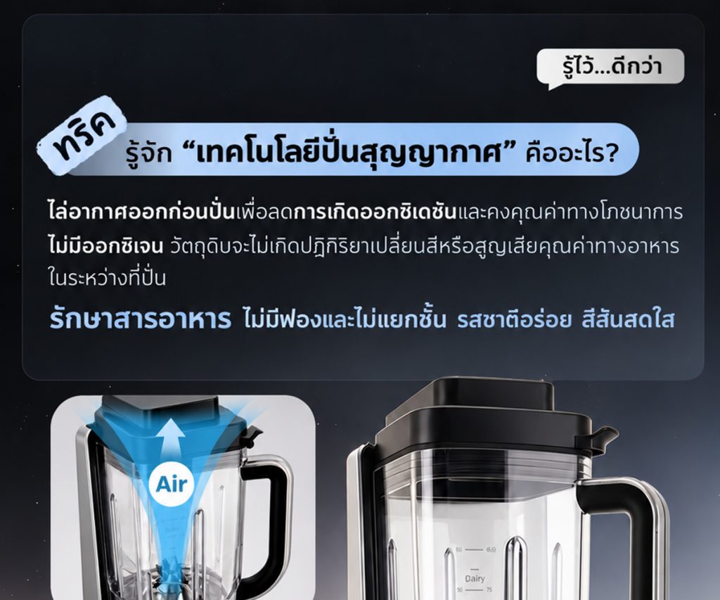 GOKUSEN Vacuum Blender เครื่องปั่นระบบสุญญากาศ รุ่น GV-600B gokusen vacuum blender เครื่องปั่นระบบสุญญากาศ รุ่น gv 600b